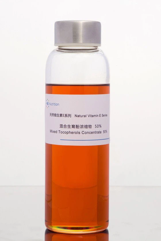 Oli viscós de tocoferols mixtos de color vermell marronós